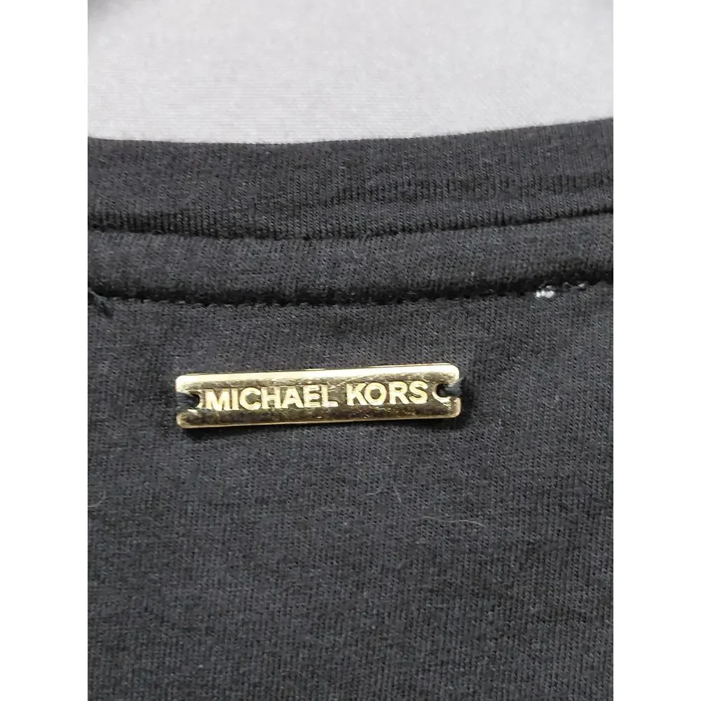 Michael Kors Gold Gray Ruched Side Drawstring Dress Women See Measurements